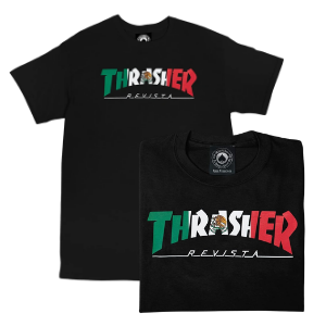 Thrasher Mexico Revista Black Short Sleeve / Small